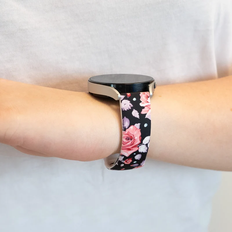 Bandz Oozoo Smartwatch 20mm Gemustertes Armband (Flowers)