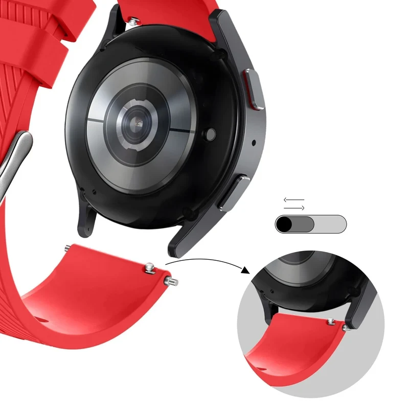 Bandz Oozoo Smartwatch 20mm Silikonarmband 'Deluxe' (Rot)