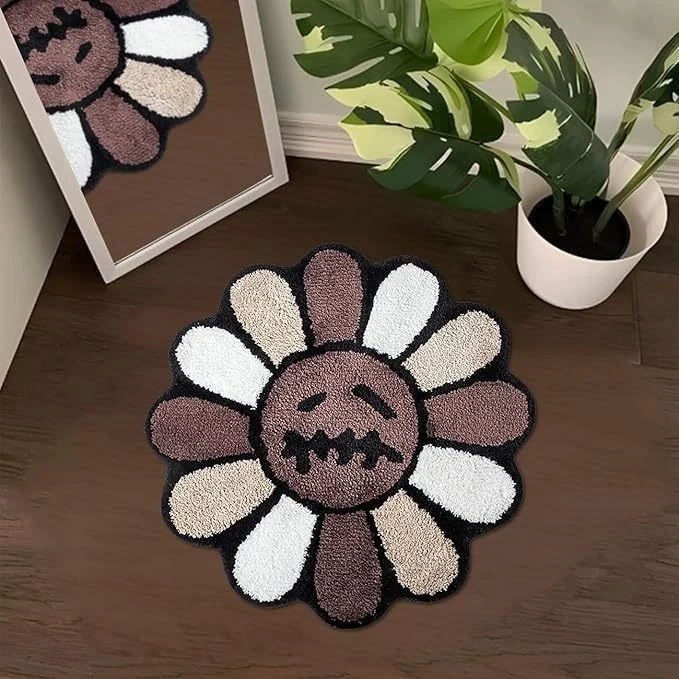 Blumenmuster Dekorative Badematte für das Badezimmer