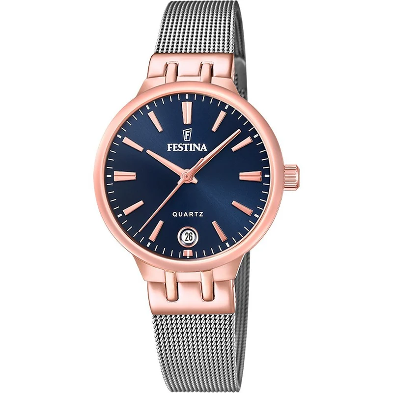 Festina Mademoiselle F20715/3 Damen Armbanduhr Blau • Saphirglas • Elegante Quarzuhr mit Datum