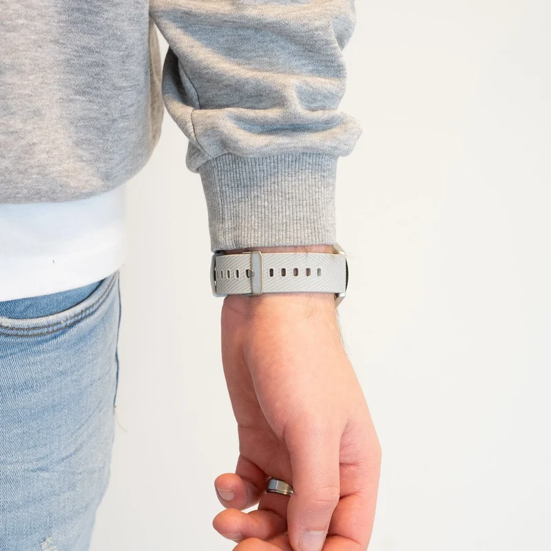 Bandz Oozoo Smartwatch 20mm Silikonarmband 'Deluxe' (Grau)