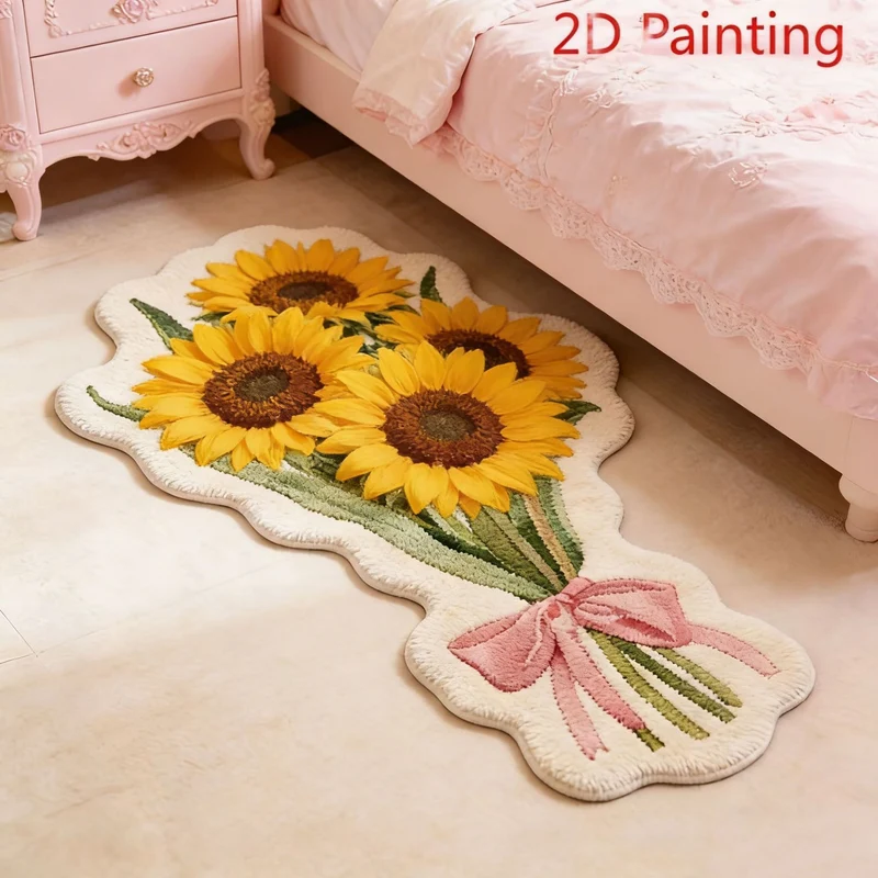 Floral Lavender-Themed Teppich für Zuhause