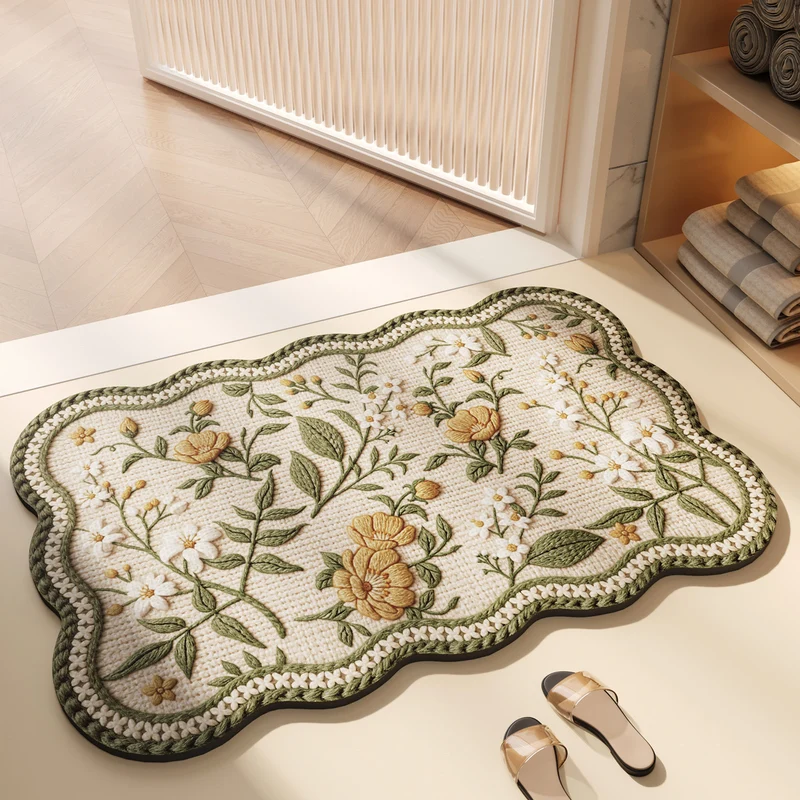 Floraler dekorativer Teppich für Zuhause