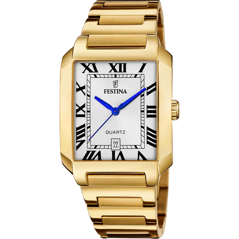 Festina F20678/1 Herrenuhr Silber • Quarzwerk • Eckiges Gehäuse