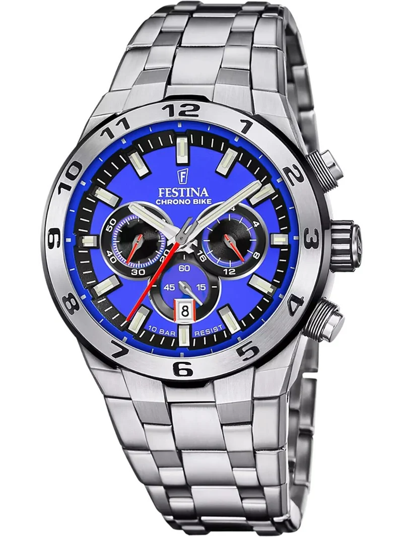 Festina Chrono Bike F20670/3 Herrenuhr Blau • Chronograph • Mineralglas