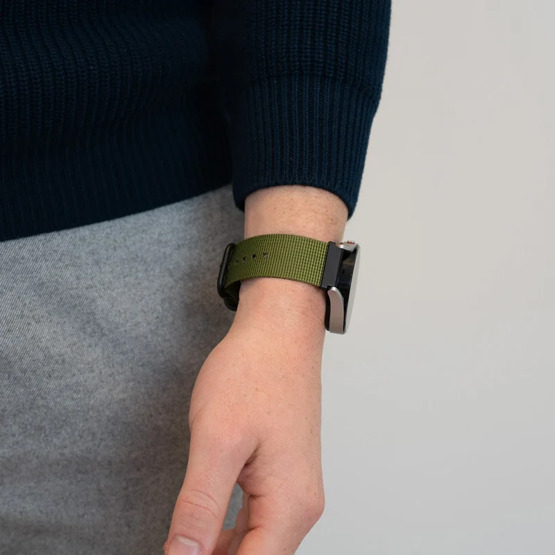 Bandz Oozoo Smartwatch 20mm Schnallen-Nylonarmband (Grün)