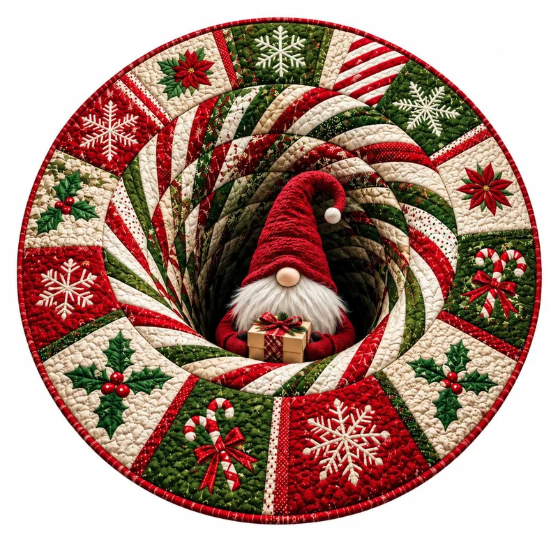 Festive Santa Claus Themed Rundmatte für das Zuhause