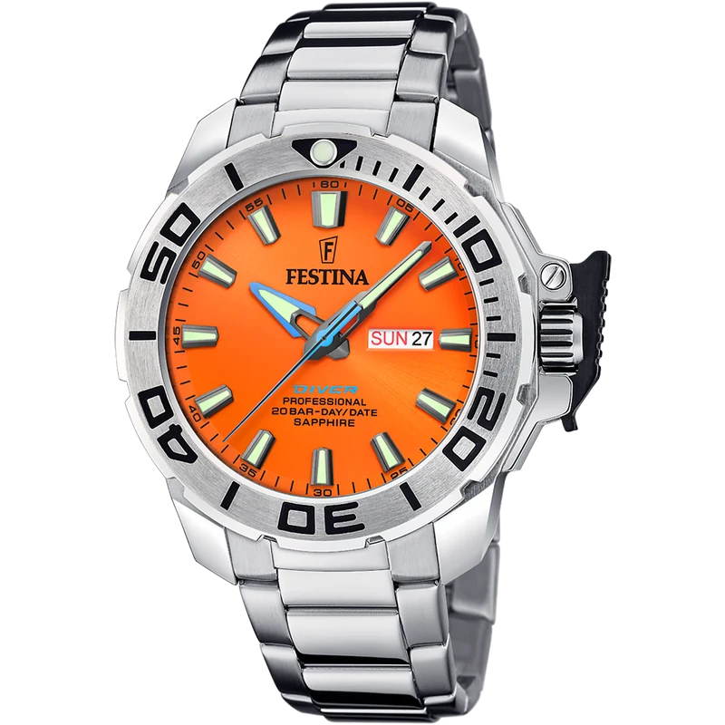 Festina F20665/5 Herrenuhr Diver Saphire 46 mm • Saphirglas • 20 ATM