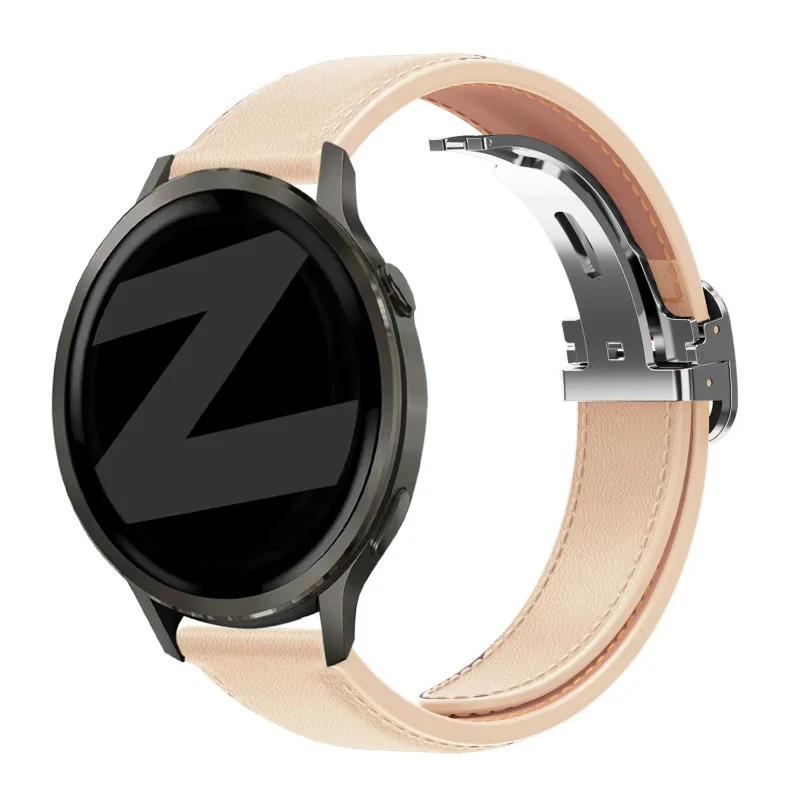 Bandz Withings Steel HR - 40mm Lederarmband 'D-Type' (Beige)