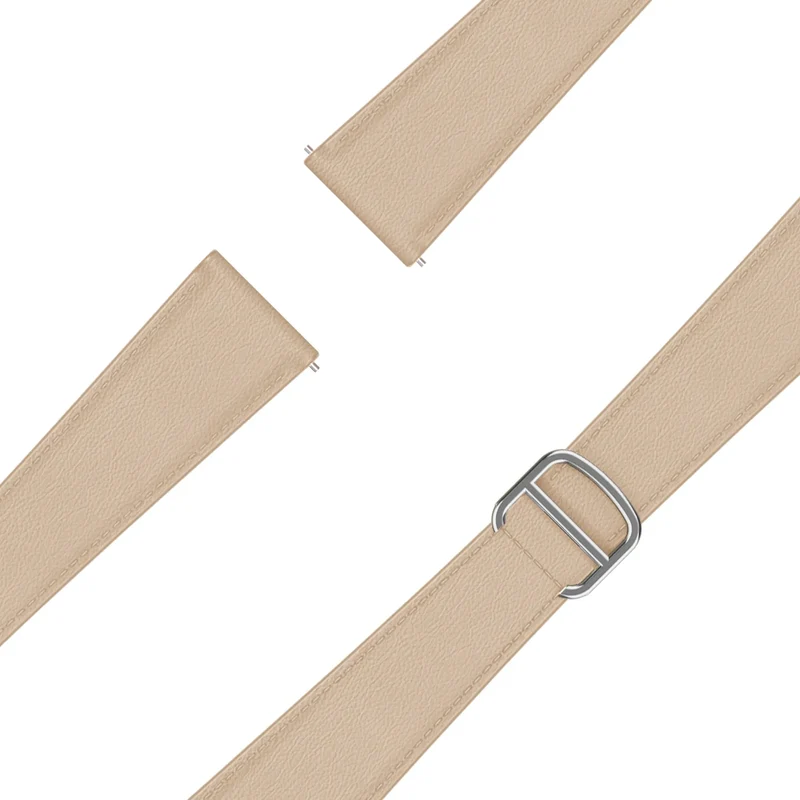 Bandz Withings Steel HR - 40mm Lederarmband 'D-Type' (Beige)