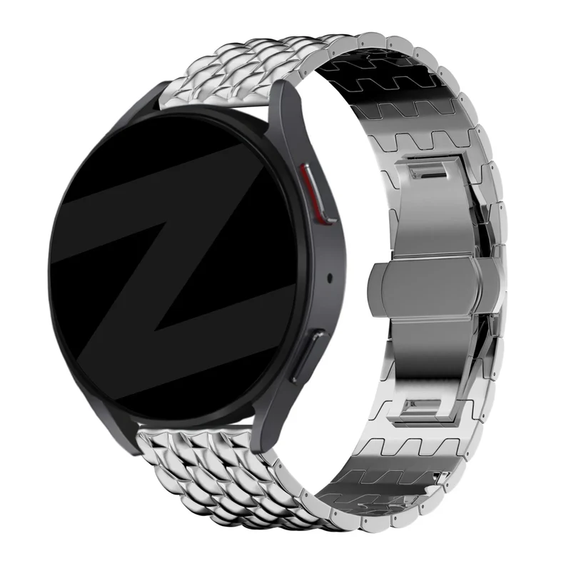 Bandz Oozoo Smartwatch 20mm Stahlarmband 'Dragon' (Silber)