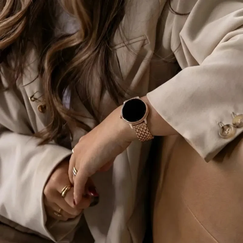Bandz Oozoo Smartwatch 20mm Stahlarmband 'Dragon' (Roségold)