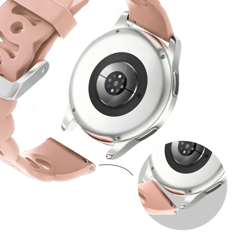 Bandz Oozoo Smartwatch 20mm Silikonarmband 'Chains' (Rosa)