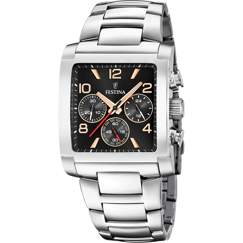 Festina Timeless F20652/4 Herrenuhr • Chronograph • Mineralglas