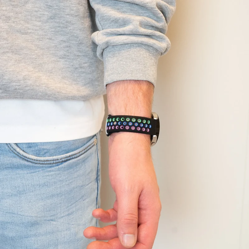 Bandz Oozoo Smartwatch 20mm Sportarmband 'Deluxe' (Schwarz/Bunt)