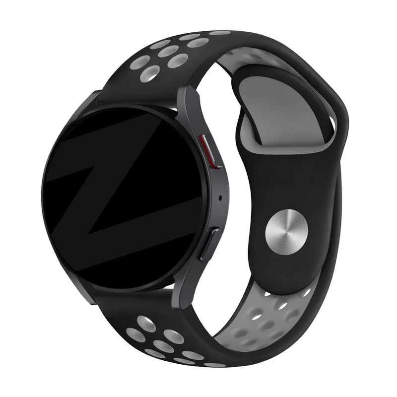 Bandz Oozoo Smartwatch 20mm Sportarmband 'Deluxe' (Schwarz/Grau)