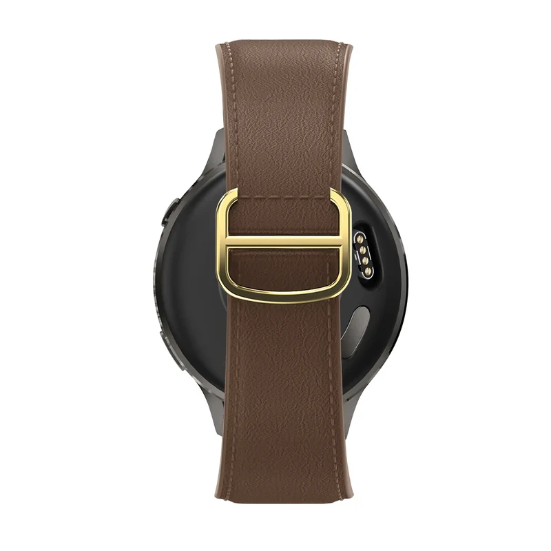 Bandz Withings Steel HR Sport Lederarmband 'D-Type' (Dunkelbraun)