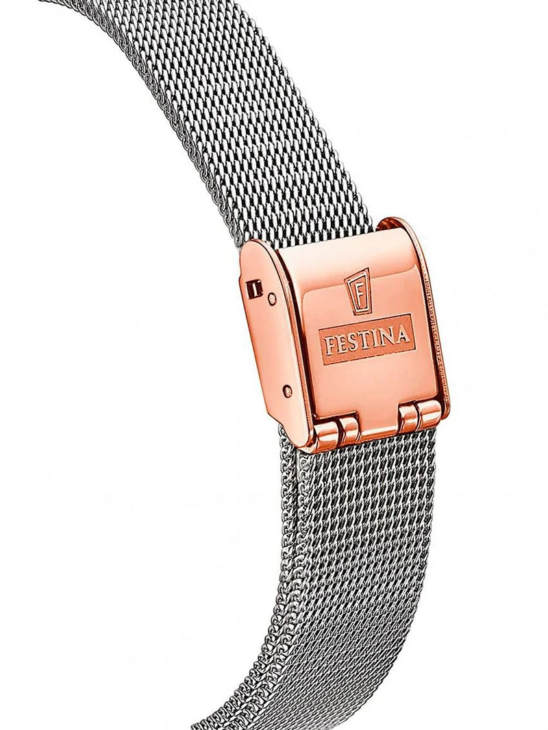 Festina F20581/1 Damenuhr Automatik Silber • Saphirglas • Skeleton-Automatikwerk
