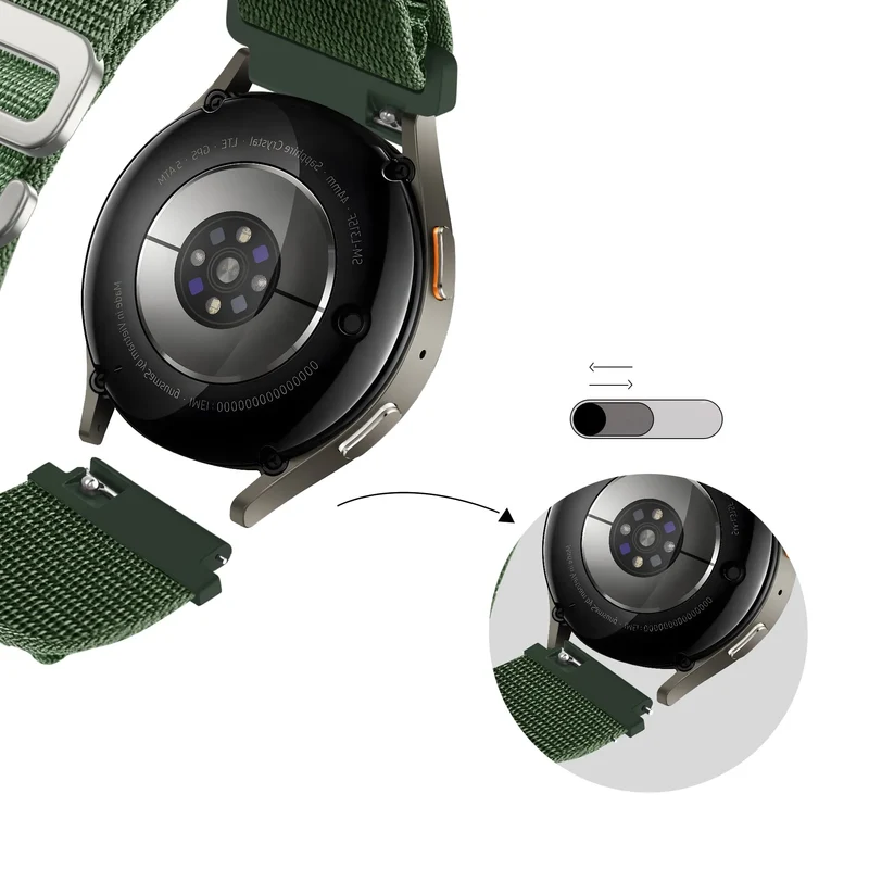 Bandz Oozoo Smartwatch 20mm Alpine Armband (Armeegrün)
