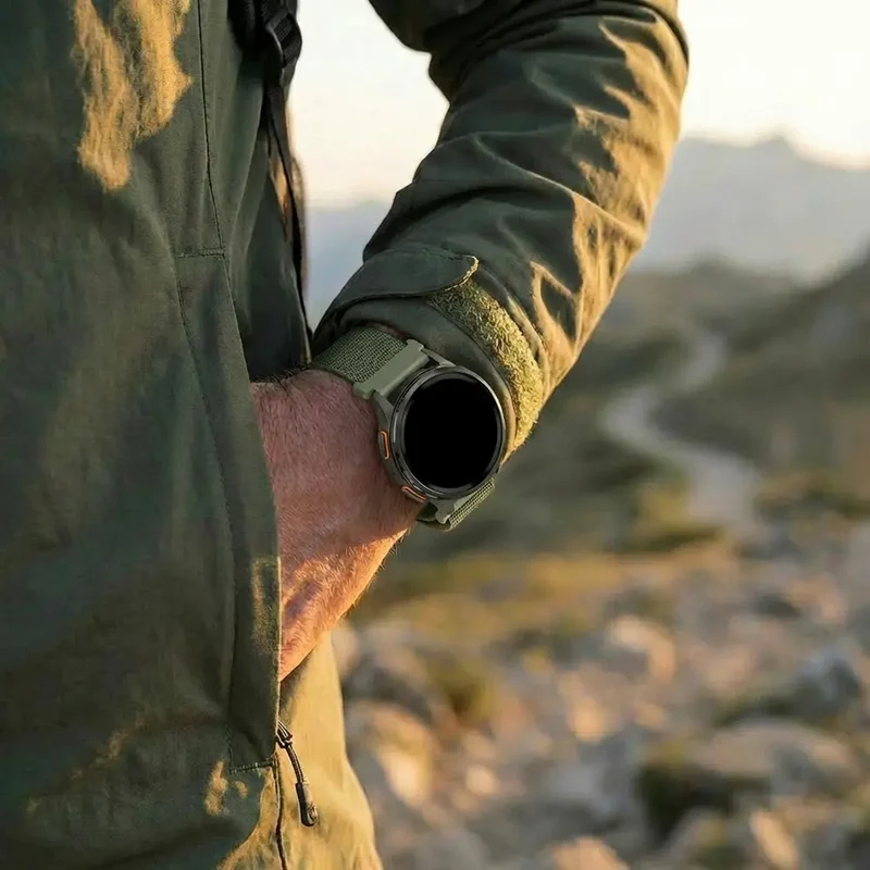 Bandz Oozoo Smartwatch 20mm Alpine Armband (Olivgrün)
