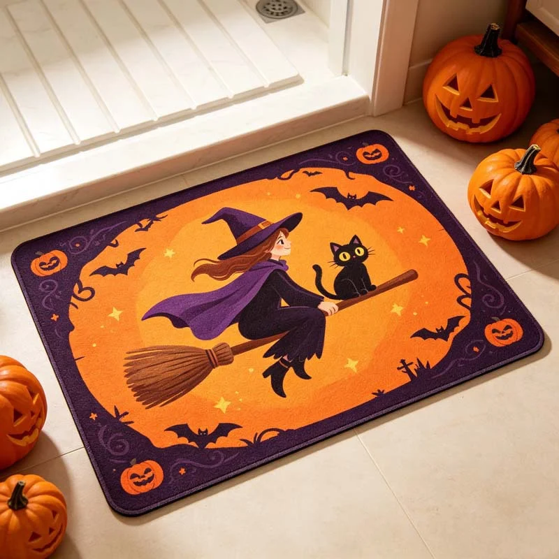 Halloween-Themen Weicher Badezimmerteppich für das Badezimmer