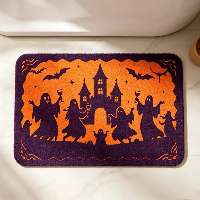 Halloween-Themen Weicher Badezimmerteppich für das Badezimmer