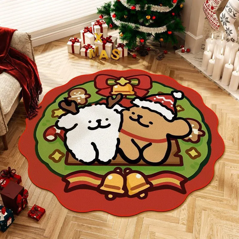 Weihnachtsmotiv runder Teppich für Zuhause