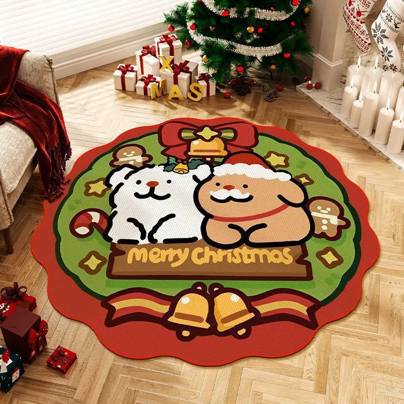 Weihnachtsmotiv runder Teppich für Zuhause