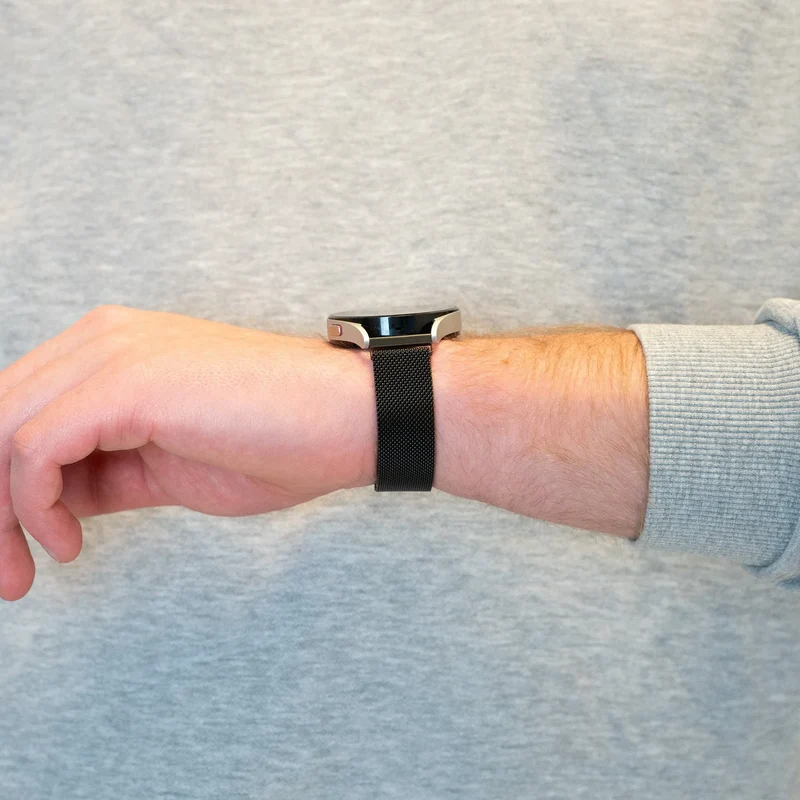 Bandz Oozoo Smartwatch 20mm Milanese Loop Armband (Schwarz)
