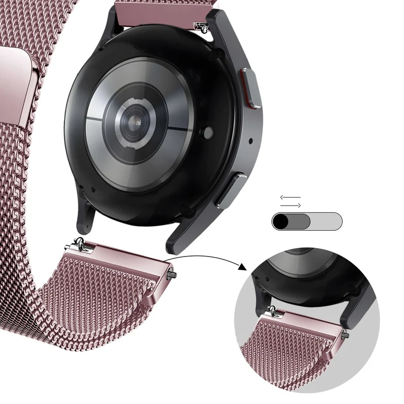 Bandz Oozoo Smartwatch 20mm Milanese Loop Armband (Rosa)