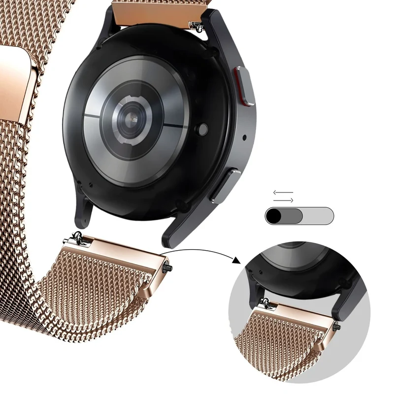 Bandz Oozoo Smartwatch 20mm Milanese Loop Armband (Roségold)
