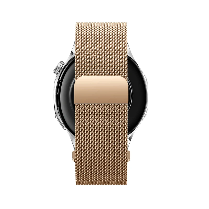 Bandz Oozoo Smartwatch 20mm Milanese Armband 'Easy Fit' (Roségold)