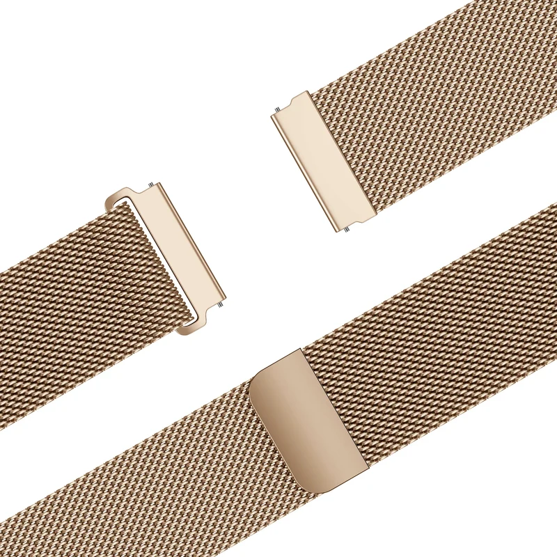 Bandz Oozoo Smartwatch 20mm Milanese Armband 'Easy Fit' (Roségold)