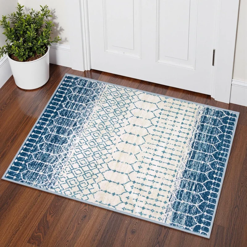 Geometrisch gemusterte Indoor-Teppichmatte für Zuhause