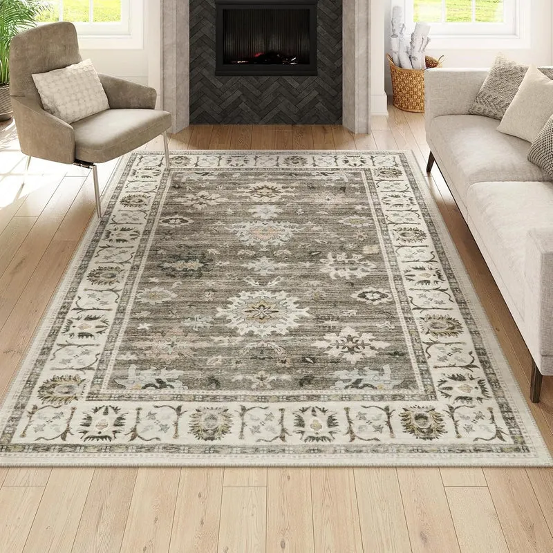 Geometrischer Floral-Teppich