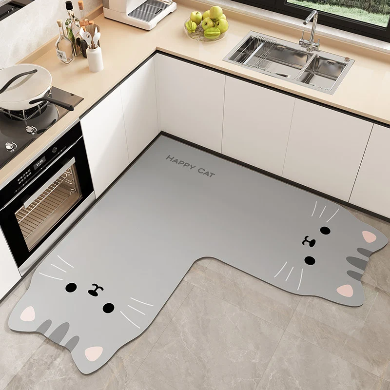 Kat-förmige dekorative Küchenmatte für Zuhause