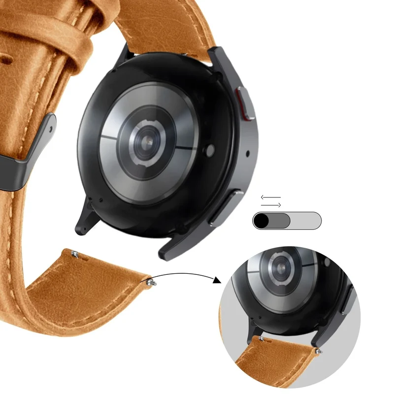 Bandz Oozoo Smartwatch 20mm Lederarmband 'Classic' (Braun)