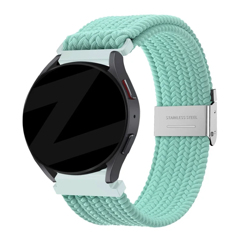Bandz Oozoo Smartwatch 20mm Gewebtes Nylonarmband (Türqis)
