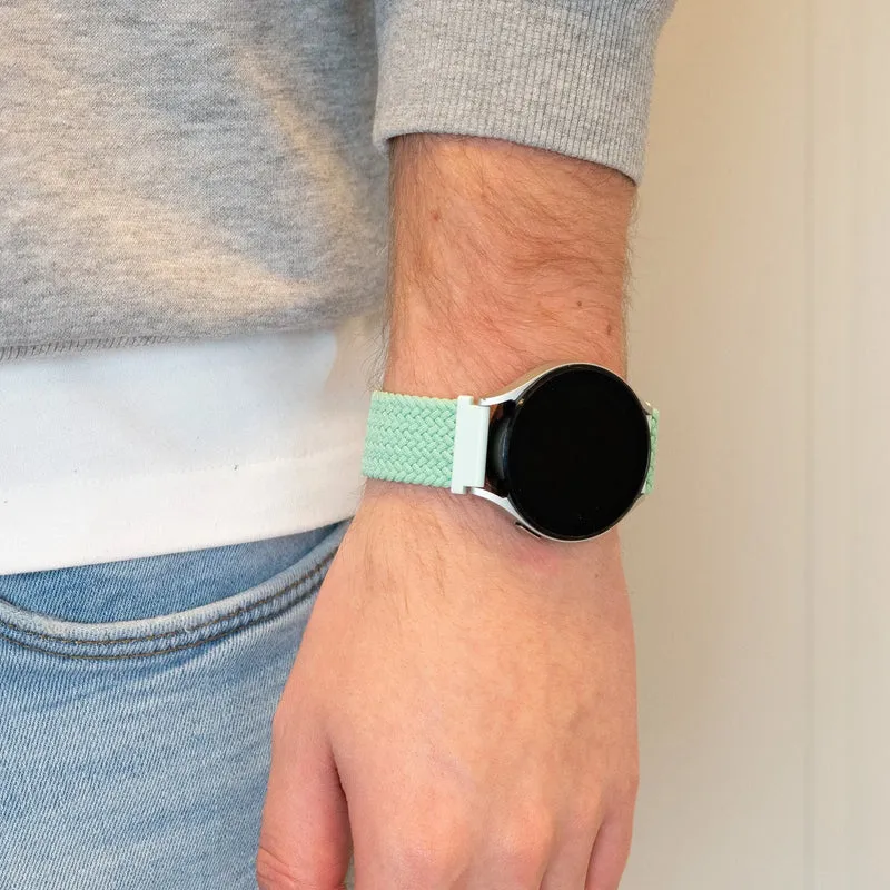 Bandz Oozoo Smartwatch 20mm Gewebtes Nylonarmband (Türqis)