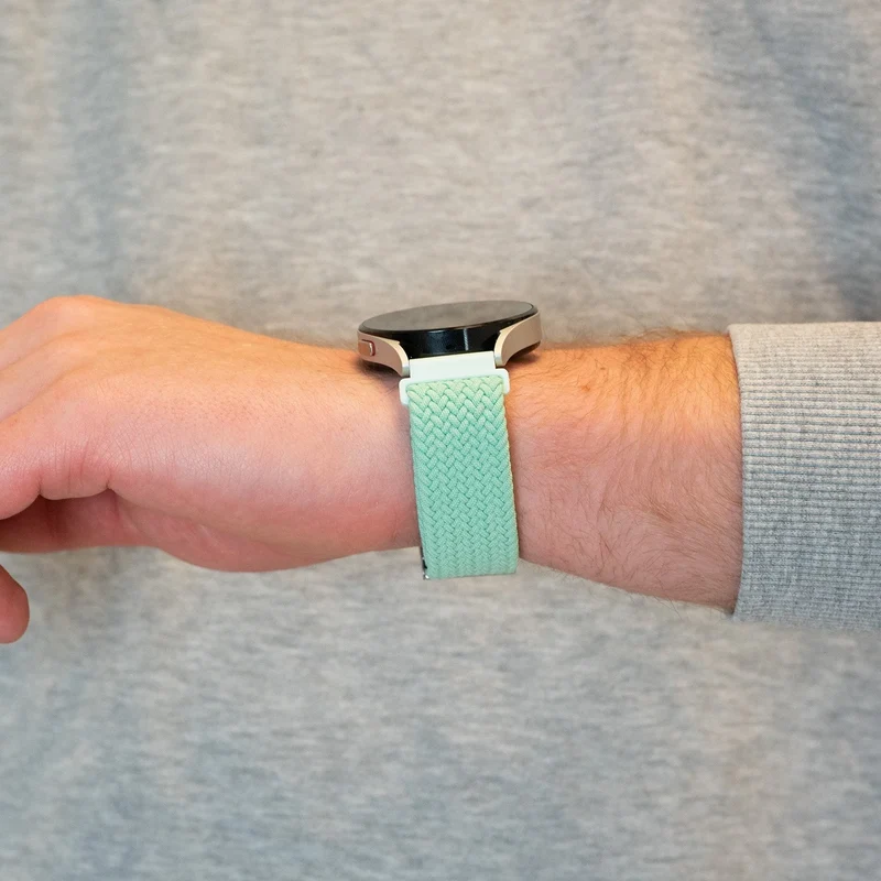Bandz Oozoo Smartwatch 20mm Gewebtes Nylonarmband (Türqis)
