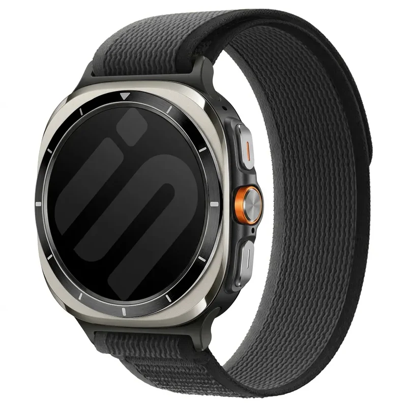 Samsung Galaxy Watch Ultra 2 Trail Nylonarmband (Schwarz/Grau)