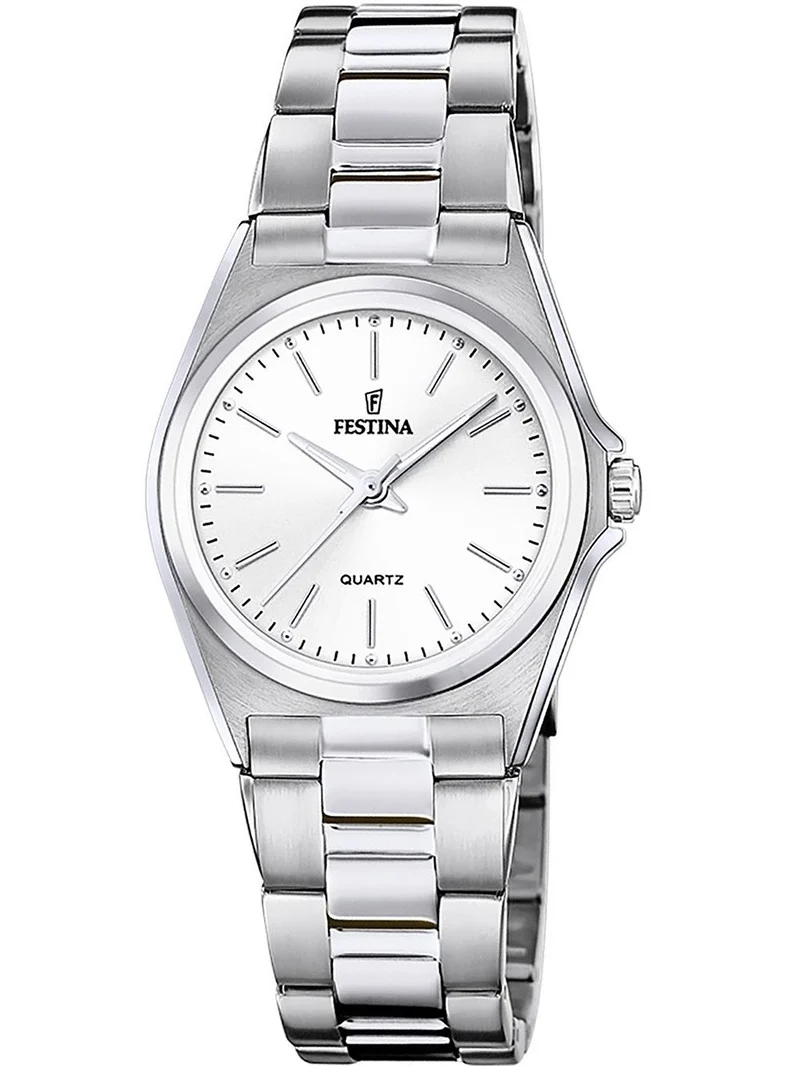 Festina Classics F20553/2 Damenuhr Weiß • Mineralglas • Edelstahlarmband