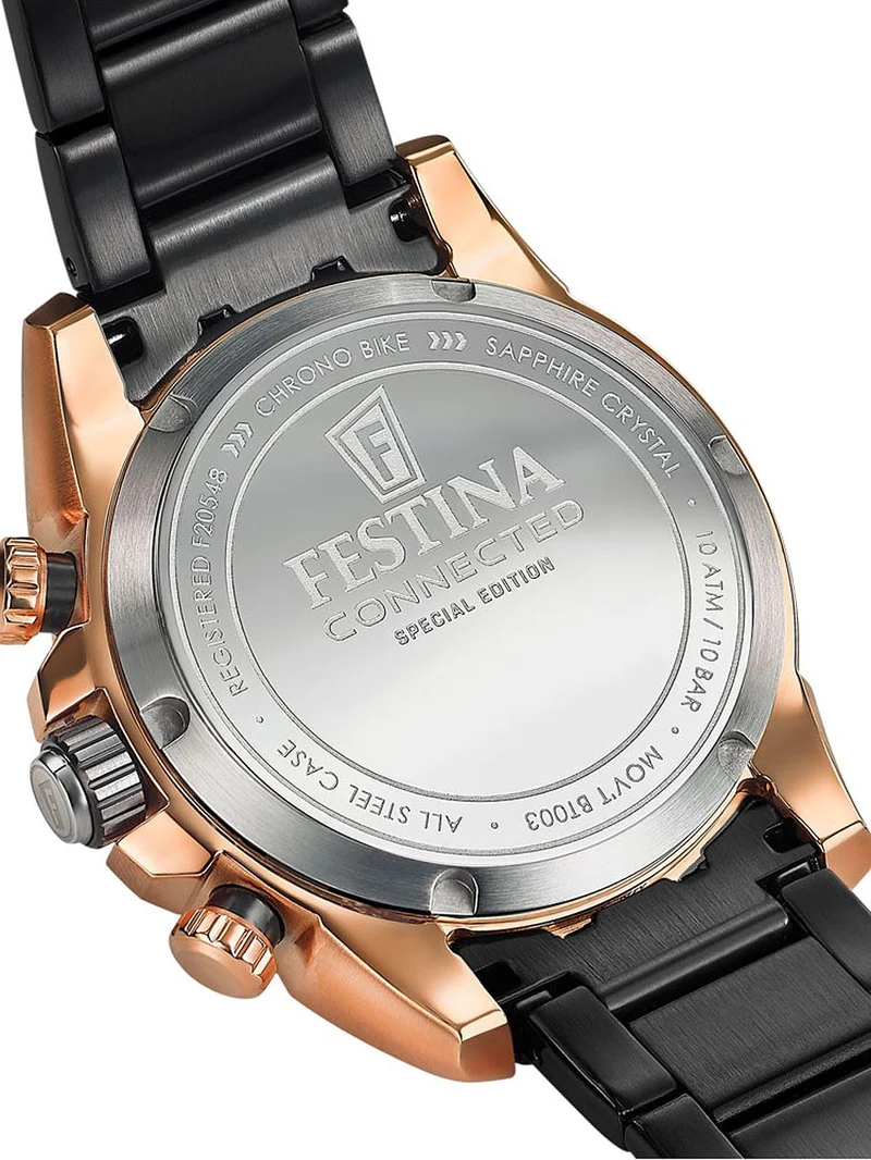 Festina Chrono Bike F20548/1 Herrenuhr Schwarz/Roségold • Chronograph Connected • Special Edition Set
