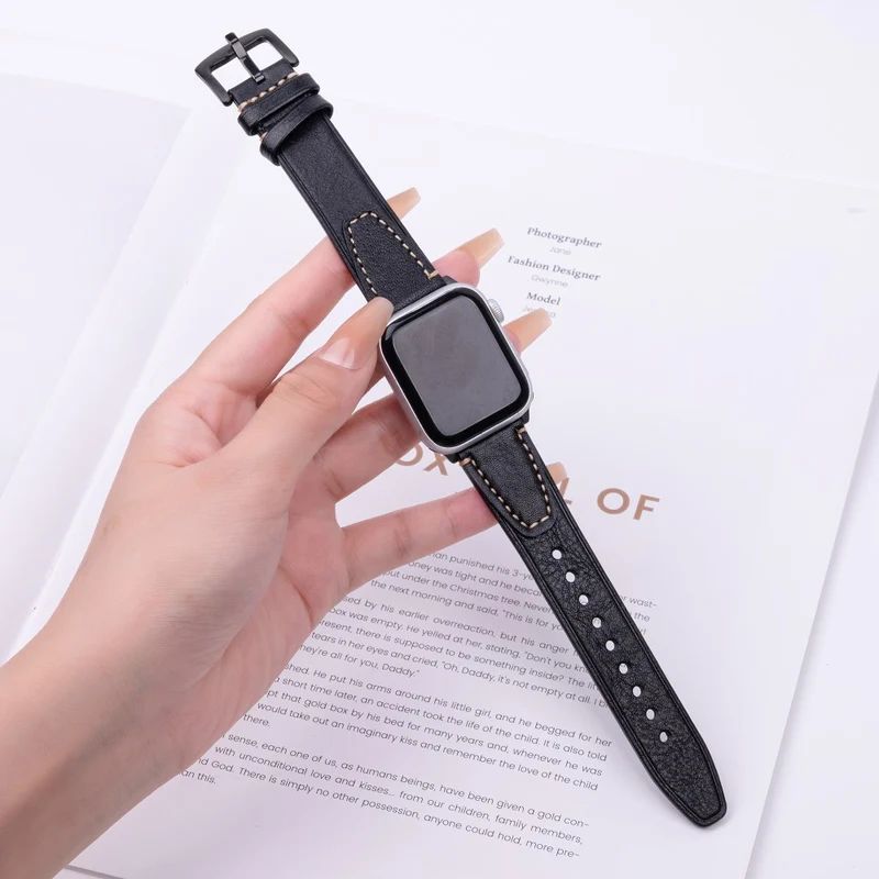 Super Cool Apple Smartwatch Echtes Leder Universell Armband
