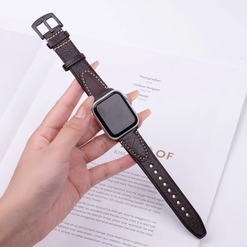 Super Cool Apple Smartwatch Echtes Leder Universell Armband