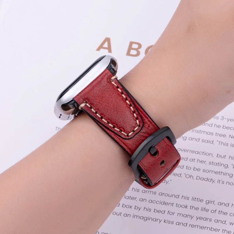 Unglaublich Elegant Apple Smartwatch Echtes Leder Universell Armband