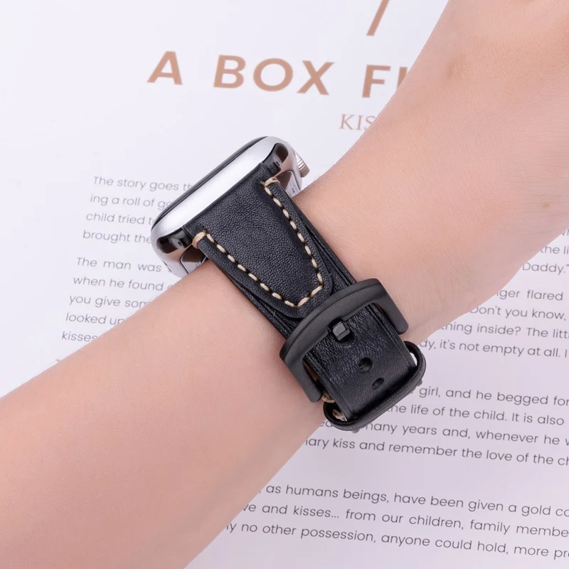 Unglaublich Elegant Apple Smartwatch Echtes Leder Universell Armband