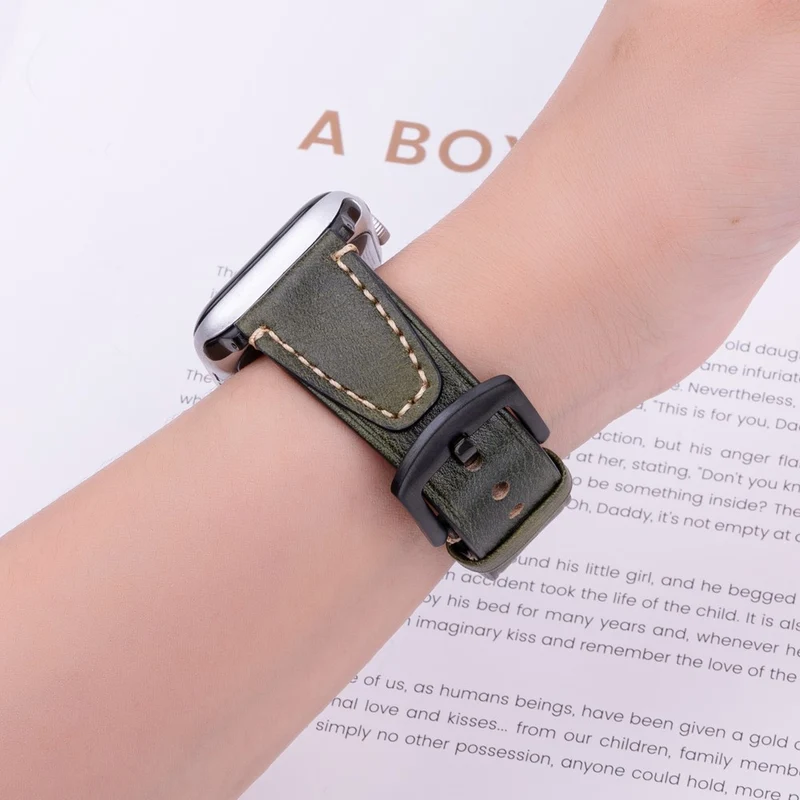 Unglaublich Elegant Apple Smartwatch Echtes Leder Universell Armband