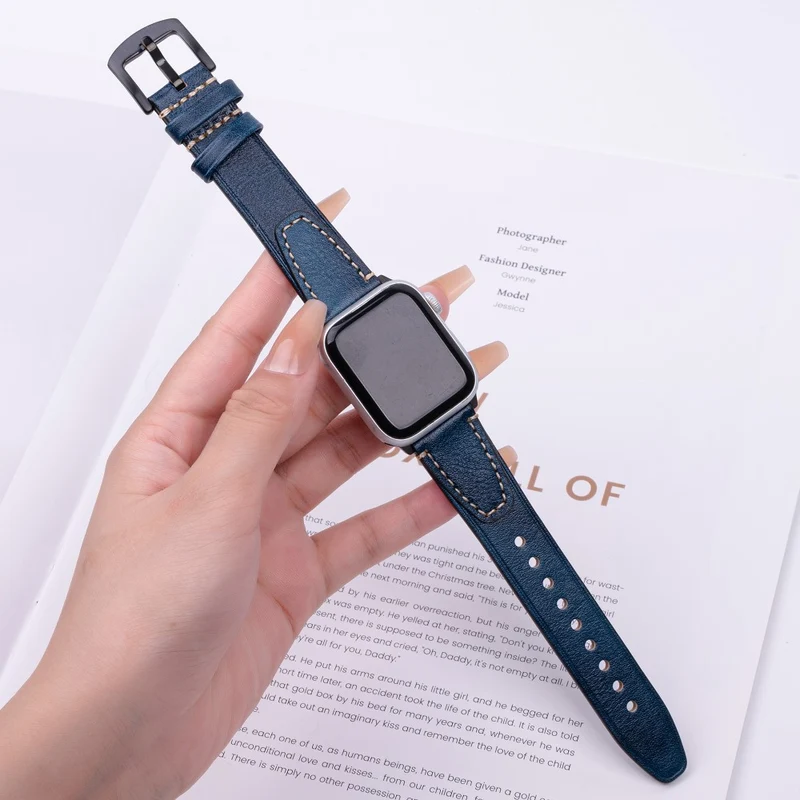 Unglaublich Elegant Apple Smartwatch Echtes Leder Universell Armband