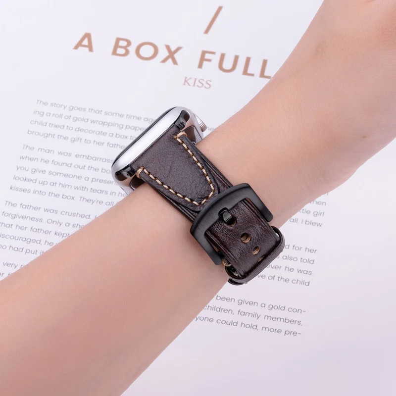 Unglaublich Elegant Apple Smartwatch Echtes Leder Universell Armband